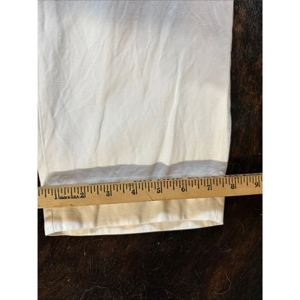 Banana Republic White Linen Blend Pants, 24